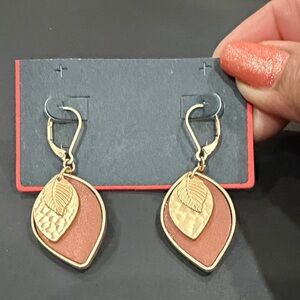 Gold Leaf Teardrop Earrings - Women's Jewelry